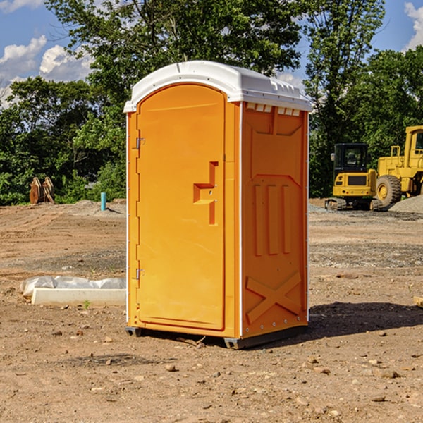 how often are the porta potties cleaned and serviced during a rental period in Elfers FL